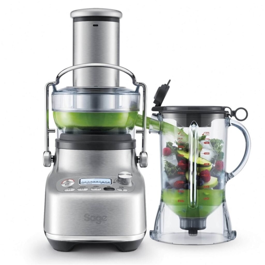 The Sage 3X Bluicer Pro is a game-changer in kitchen appliances, combining blending and juicing capabilities. Create nutrient-rich juices, smoothies, and more with this versatile machine.