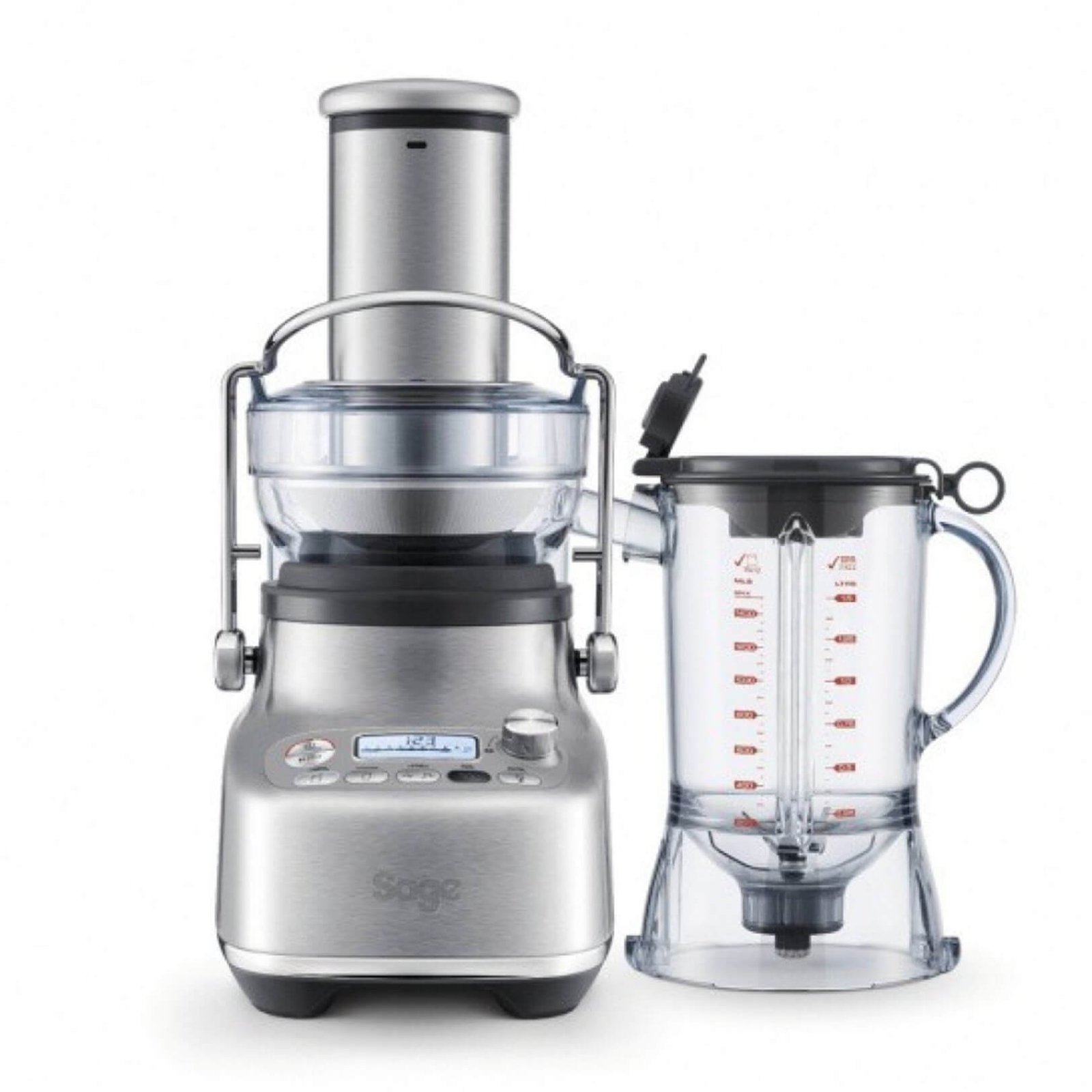 Experience the ultimate in versatility with the Sage 3X Bluicer Pro, the juicer that doubles as a blender. Enjoy the best of both worlds with this innovative kitchen must-have.