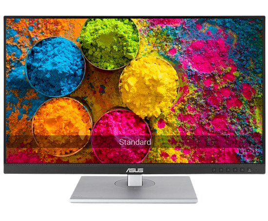 The ASUS ProArt Display PA279CV monitor showcases a vivid and colorful display, making it one of the best monitors for working from home for professionals in need of accurate color reproduction and sharp details for their creative projects.