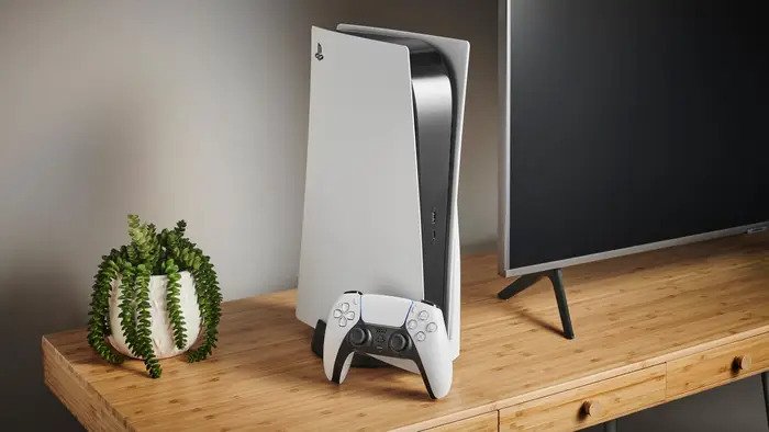 A sleek PS5 console setup with a controller, ready for action. Enhance this gaming experience with the best external hard drive for PS5 to expand your storage for endless gaming possibilities.