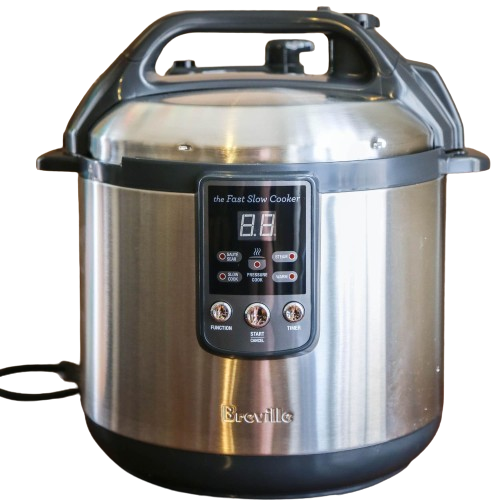 The Breville The Fast Slow Pro is highly regarded as one of the Instant Pots for its precision cooking and user-friendly interface.