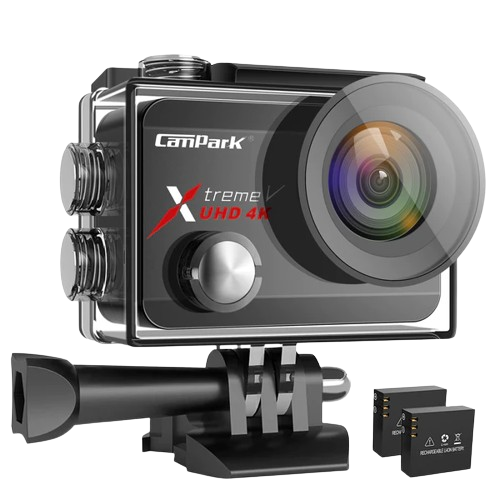 The CamPark Xtreme V is the action camera offers 4K recording capability and a sturdy, waterproof case, making it an excellent value pick for thrill-seekers.