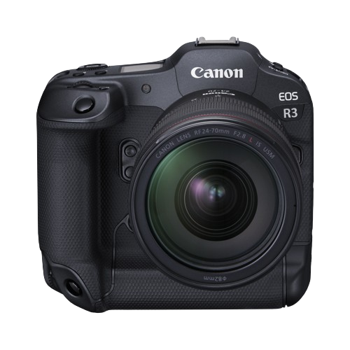 The Canon EOS R3 is the professional camera for capturing action with unrivaled autofocus speed and precision, ideal for sports and wildlife photographers.