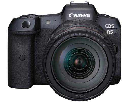 Elevate your photography with the Canon EOS R5, renowned as the professional camera for its stellar image quality, robust build, and revolutionary 8K video recording.