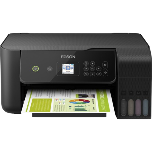 An Epson EcoTank ET-2720 printing a document, showcasing its convenience and cost-effectiveness, which is why it's recommended as one of the best printers for students.