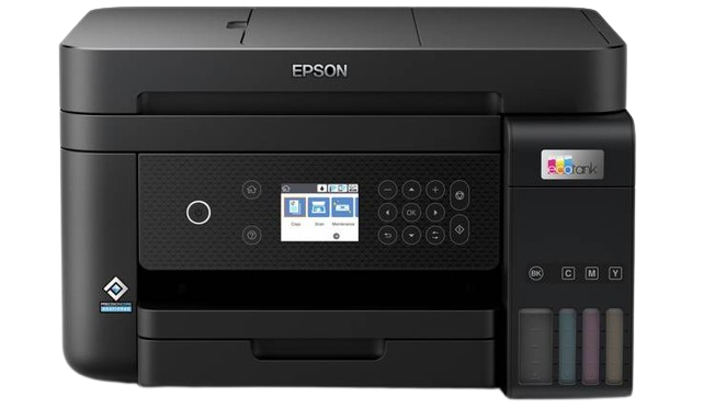 The Epson EcoTank ET-3850, delivering a colorful printout, offers students the convenience of low-cost printing without the hassle of frequently changing cartridges.
