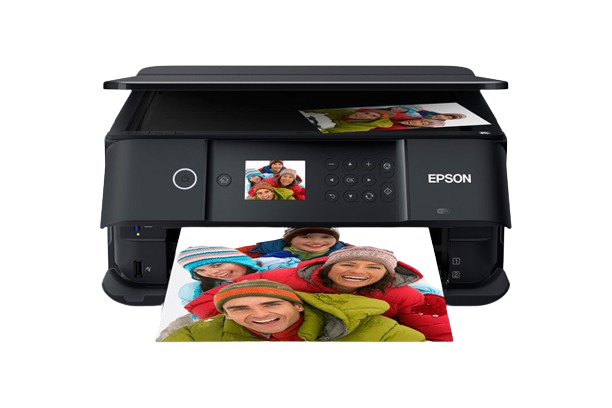 An Epson Expression Premium EX-6100 printing vibrant photos, demonstrating why it's a top choice for students in need of superior photo printing quality.