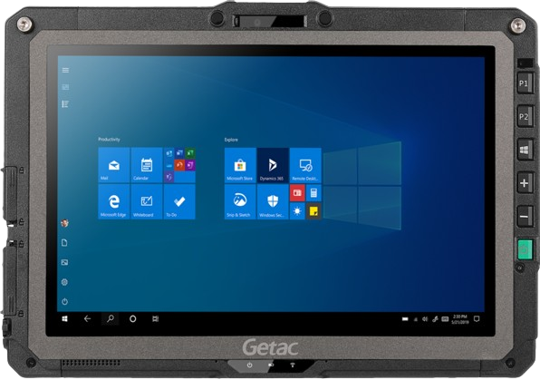 Getac UX10, a robust tablet featuring a sturdy design and powerful computing capabilities for use in extreme conditions.