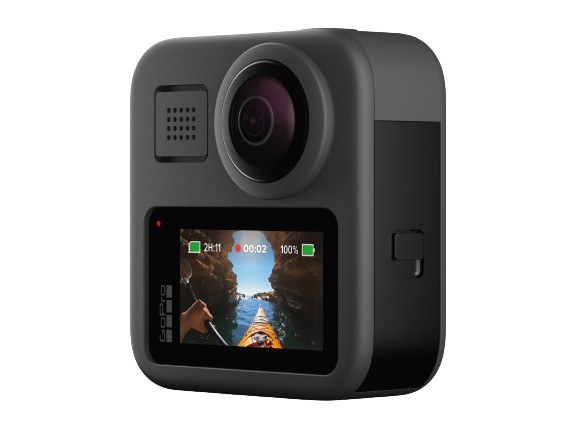 The GoPro Max camera with 360-degree capabilities and Max HyperSmooth technology offers an immersive filming experience, making it the GoPro for spherical video capture.