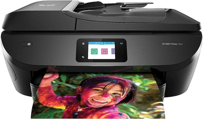 The HP ENVY Photo 7855 is celebrated as the photo printer for its wireless printing features and high-quality photo output.