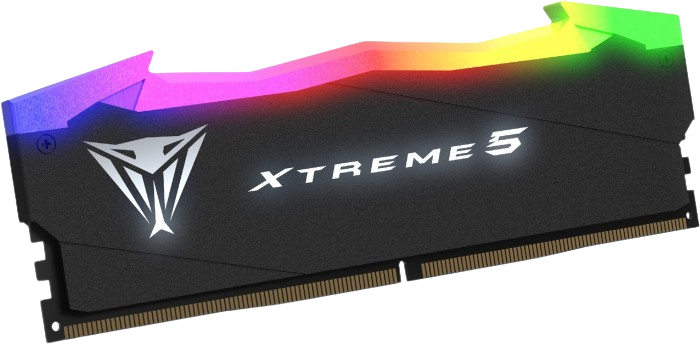 Push the limits of gaming with Patriot Viper Xtreme 5 RGB, DDR5 RAM engineered for extreme performance and bold RGB lighting to complement your high-octane gaming adventures.