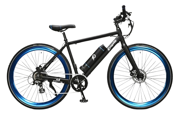 The Propella 7S electric bike showcases dynamic performance and a striking blue-accented wheel design, making it a standout choice among the electric bikes.