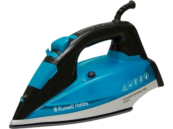 The Russell Hobbs Colour Control 22860 steam iron offers precision heat settings with its innovative color control indicator, ensuring perfect ironing results every time.