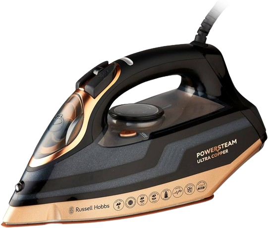 The Russell Hobbs PowerSteam Ultra Vertical Steam Iron provides a high steam rate, vertical steaming capability, and a sleek design, positioning it as a top choice for the steam iron.