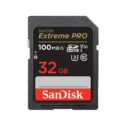 The SanDisk Extreme PRO SDXC UHS-I is the SD card for high-speed data transfer, with a reliable 32 GB storage capacity.