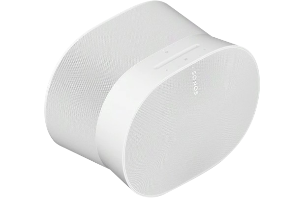 The Sonos Era 300 in white stands at the pinnacle of speaker technology, offering a sound immersion that's as expansive as it is precise.