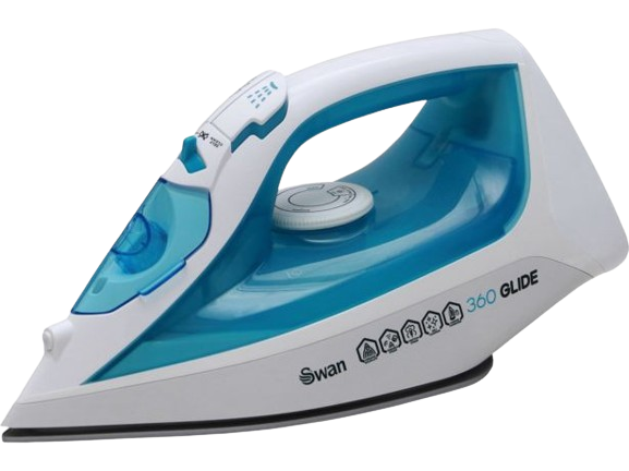 The Swan 360 Glide steam iron features a unique design for effortless maneuvering and a powerful steam output, making it an excellent contender for the steam iron on the market.