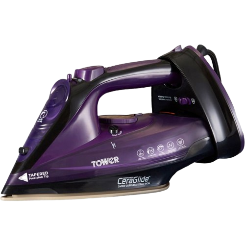 The Tower T22008 Steam Iron is designed with a CeraGlide ceramic soleplate for non-stick, smooth ironing, earning its place among the steam irons for everyday use.