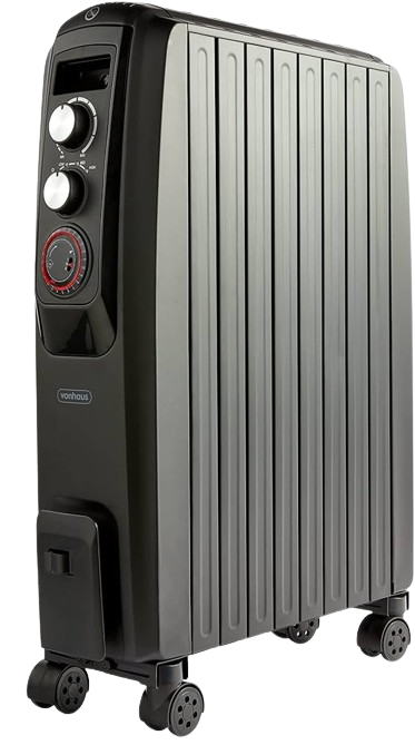 Experience the warmth of the VonHaus 2000W, one of the electric heaters on the market, known for its durability and consistent performance.