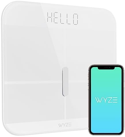 Stay informed about your health with the Wyze Scale X, showcasing a modern white design that measures more than just weight.