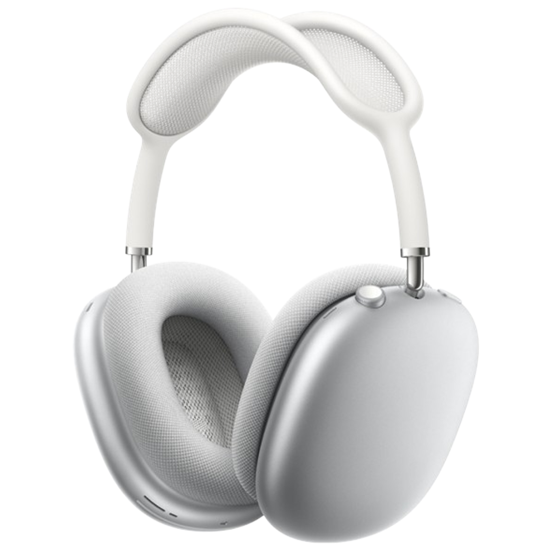 Apple AirPods Max noise cancelling headphones in a pristine white color, showcasing cutting-edge technology for immersive audio.