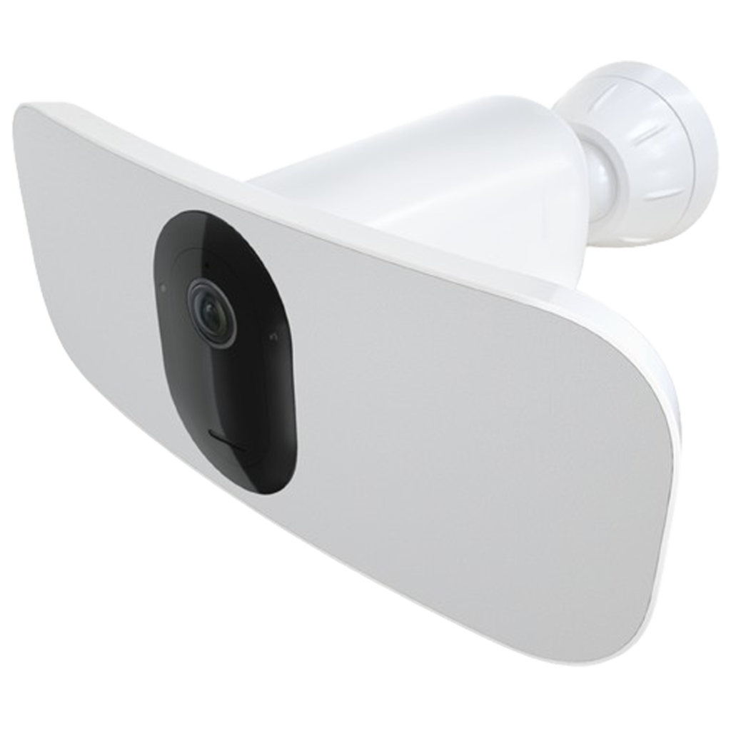 This is the Arlo Pro 3 Floodlight, a security camera addition, offering powerful lighting to complement its high-resolution video capture.