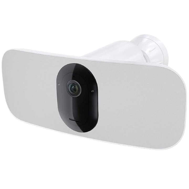 The Arlo Pro 3 Floodlight Camera is a top-tier outdoor security camera, featuring bright floodlights for enhanced visibility and surveillance.