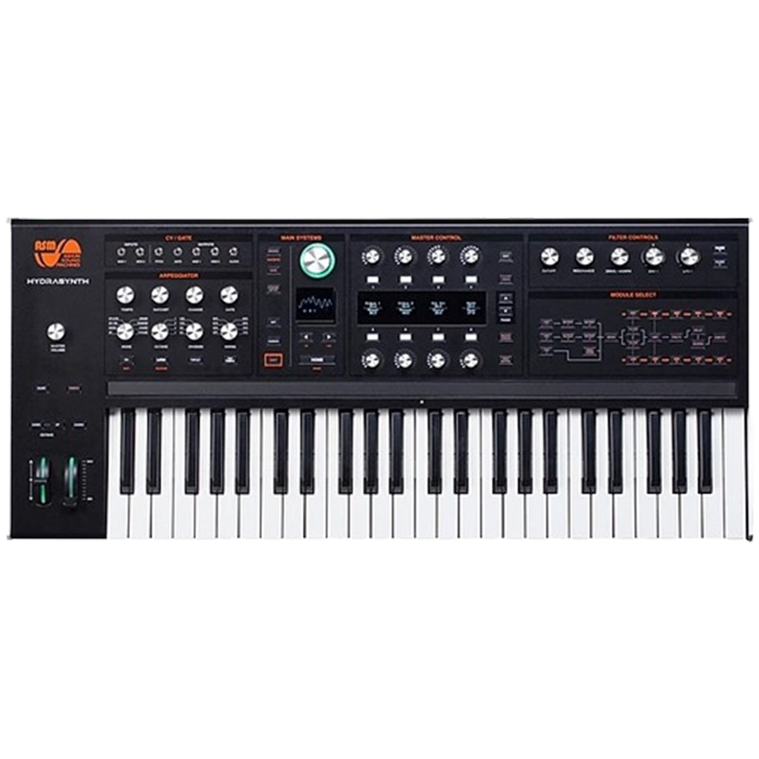 The ASM Hydrasynth stands out as a top synthesizer for beginners due to its touch-sensitive keys and expansive sound palette.