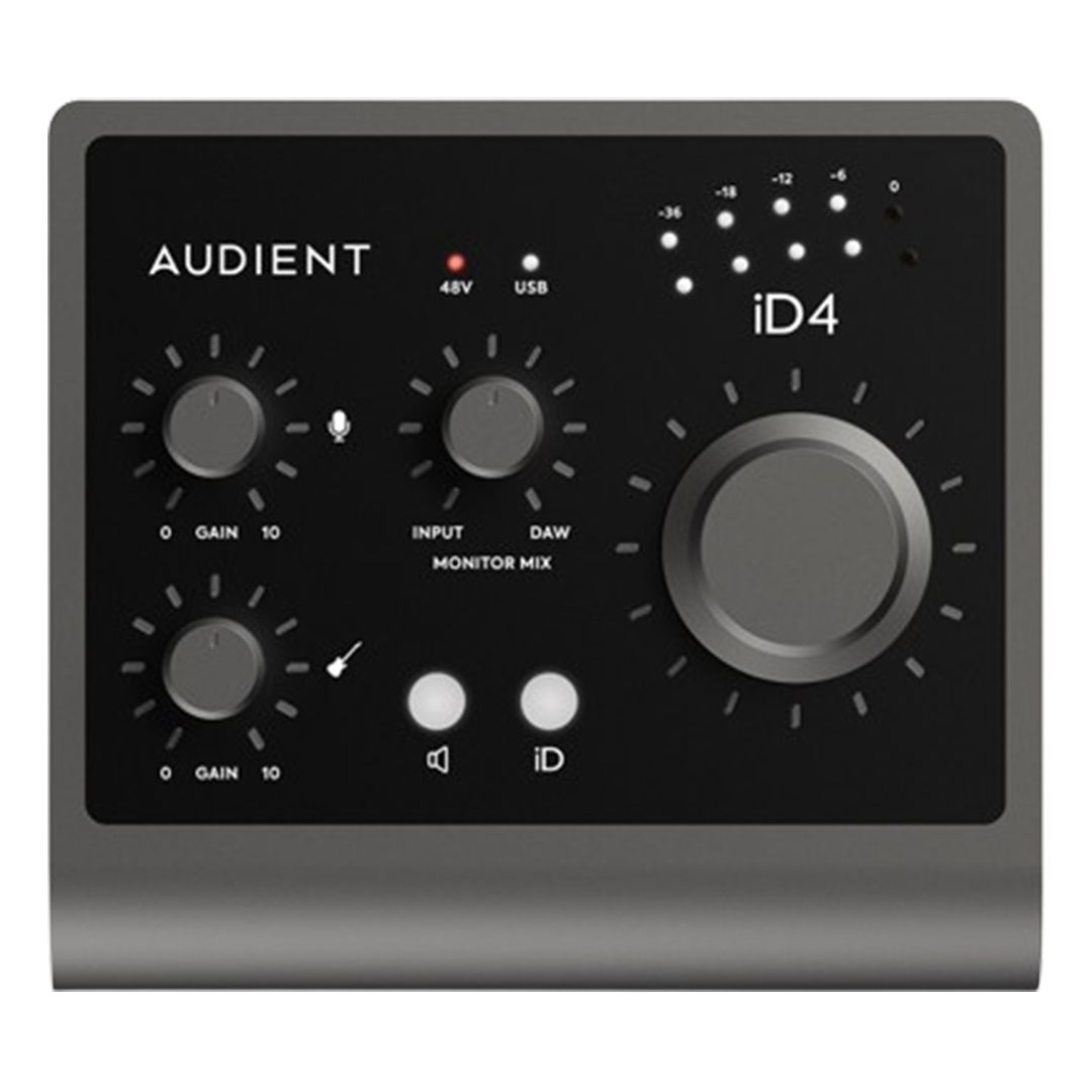 The Audient iD4 MKII audio interface, known for its high-quality preamps, is ideal for capturing the nuanced tones of a guitar.