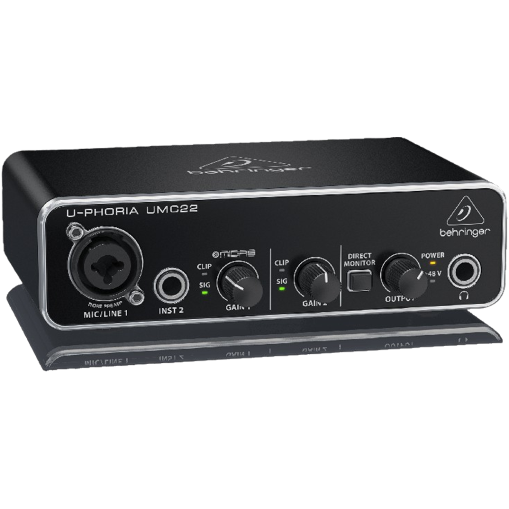 Get started with home recording with the easy-to-use and budget-friendly Behringer U-Phoria UMC22 audio interface.