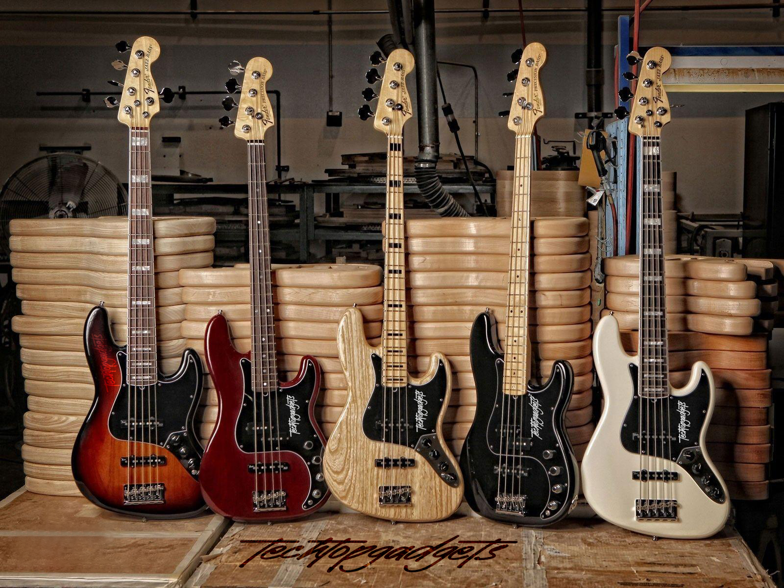 A collection of the best bass guitars, featuring various models from renowned brands, each known for their exceptional build and sound quality.
