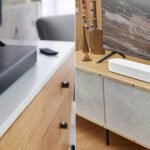 A side-by-side display of two of the best cheap soundbars, showcasing their sleek designs that blend seamlessly with home decor while offering quality sound.