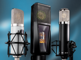 Showcasing the best condenser microphones from various brands, each renowned for their exceptional sound quality and recording precision in a professional setting.