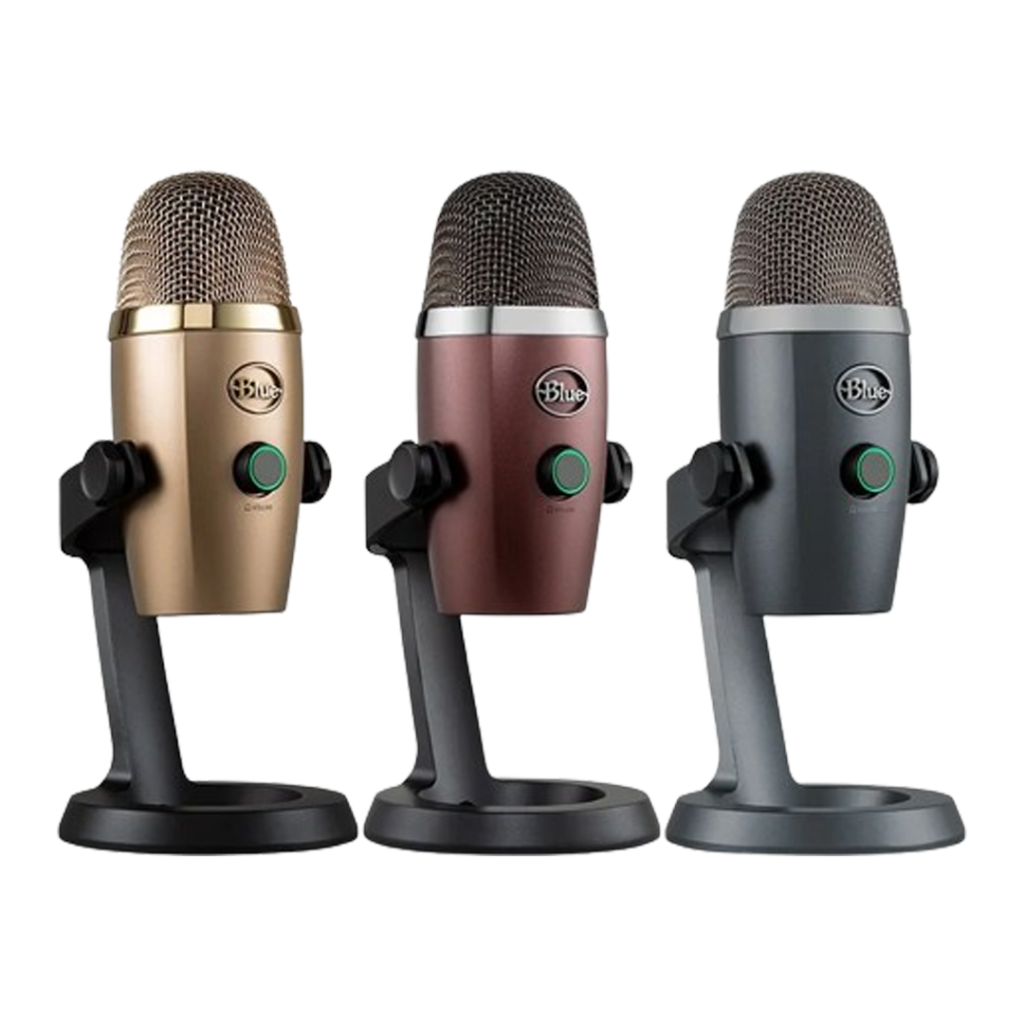 Blue Yeti Nano microphone displayed with its classic design and reliable performance, solidifying its place as a consistent choice for quality audio recording.