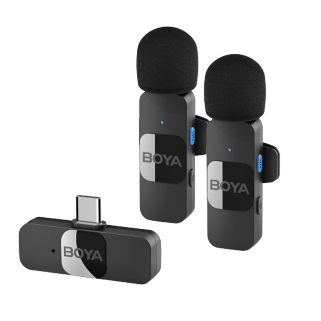 This BOYA lavalier microphone set, with its easy clip-on system, is a top choice for professionals seeking the microphone for interviews and podcasts.