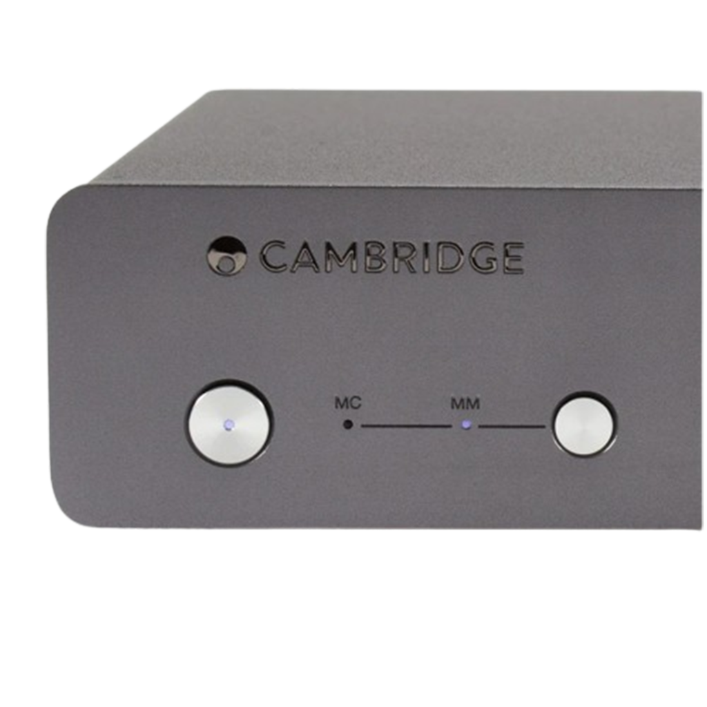 Front view of the Cambridge Audio Duo, showcasing its sleek design and functionality as a top contender for the preamp.