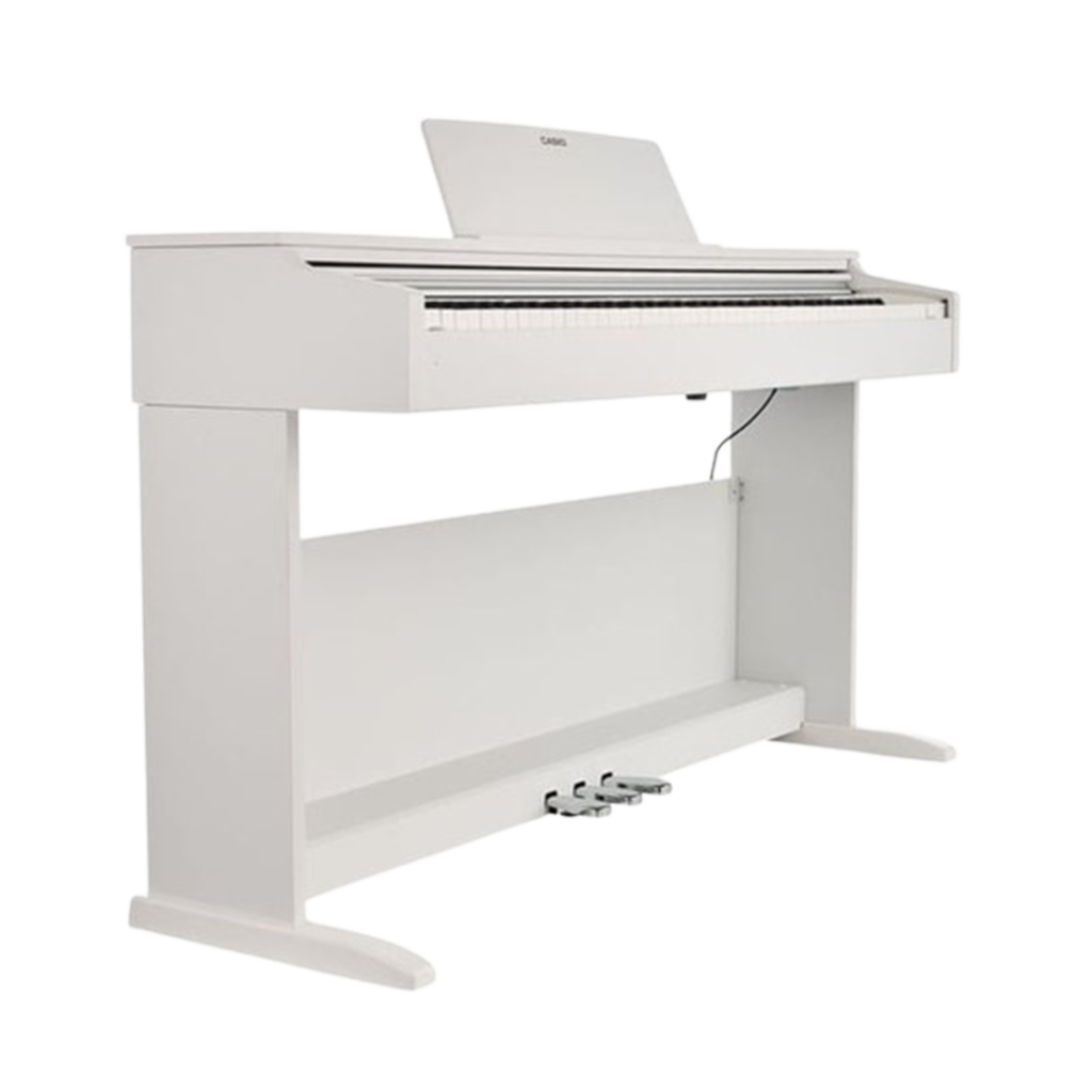 Explore top digital pianos with the Casio AP-270 in white, perfect for blending in with modern decor while offering exceptional sound quality.