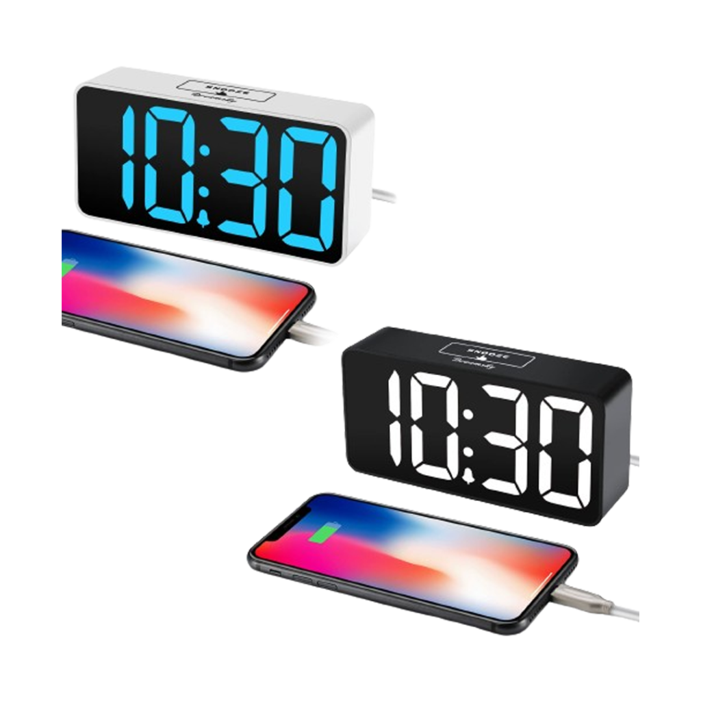 The DreamSky Compact Digital Alarm Clock displays time in a bold, clear manner, ranking as one of the alarm clocks for easy visibility.