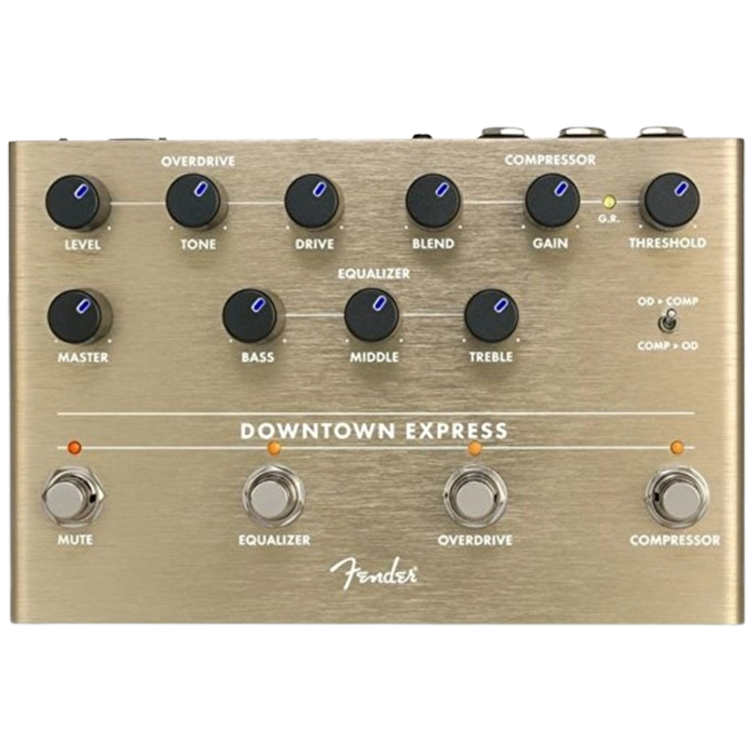 Fender Downtown Express multi-effects pedal offers bassists the best in sound control and variety.