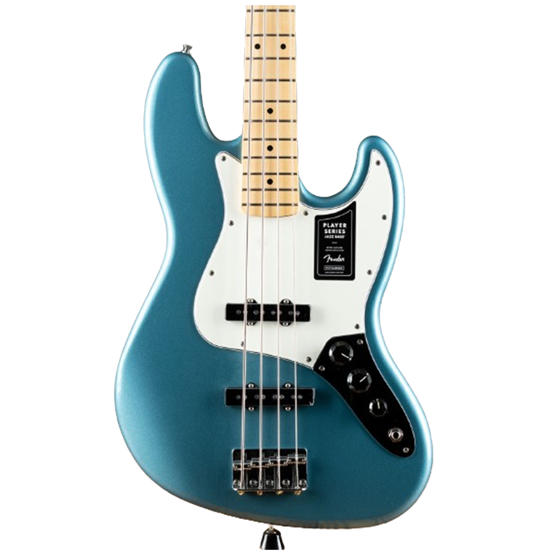 This best bass guitar, the Fender Player Jazz Bass, is revered for its versatile sound and sleek, contoured body.