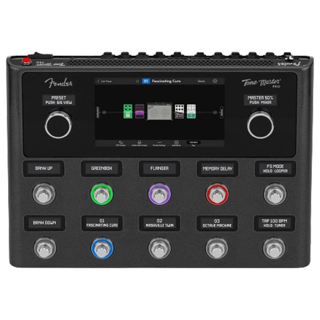 Fender Tone Master Pro, a multi-effects pedal, integrates Fender's signature tones with expansive effect options for guitarists.
