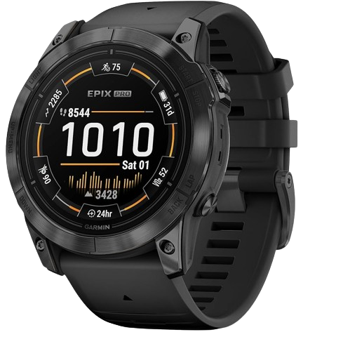 Displaying advanced metrics, the Garmin Epix Pro in black is the best Garmin watch for those who demand top-notch functionality in extreme conditions.