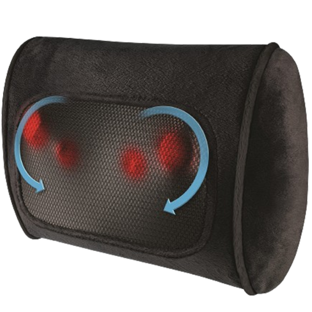 The HoMedics Heated Shiatsu Massage Pillow, the massage pillow designed for delivering warmth and muscle relief with its heating function.