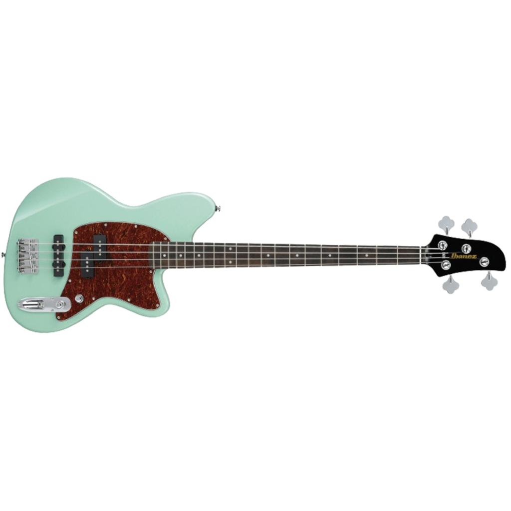 The Ibanez TMB 4-string bass in a traditional style, offering a solid foundation for beginner bassists with easy playability.