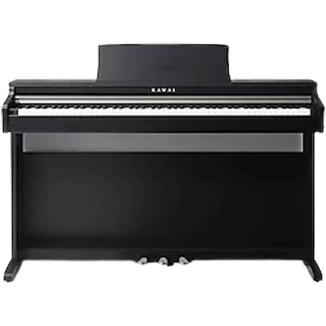 The Kawai KDP120 stands among the digital pianos, offering players a responsive hammer action, rich tonal quality, and a sleek black finish suitable for any space.