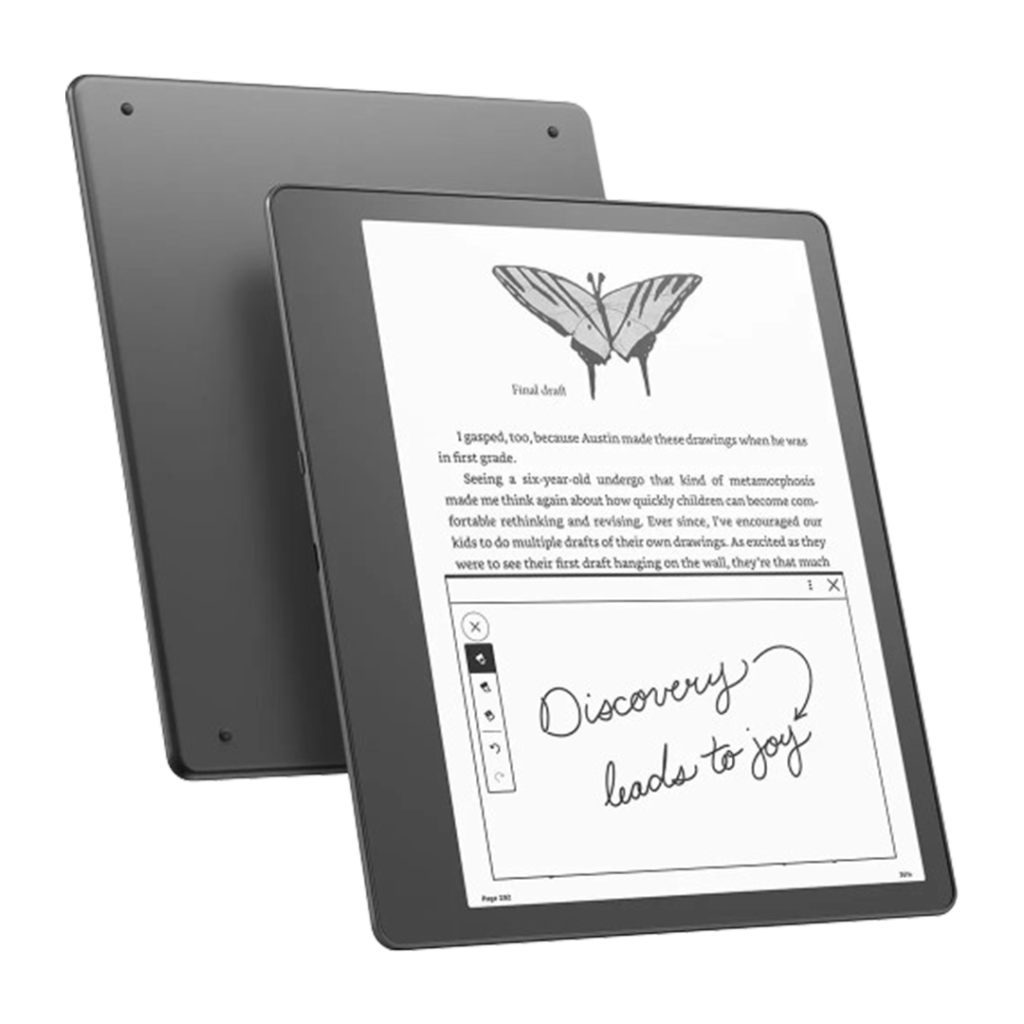 As a frontrunner in the e-readers, the Kindle Scribe exemplifies innovation with its note-taking capabilities and high-resolution screen.