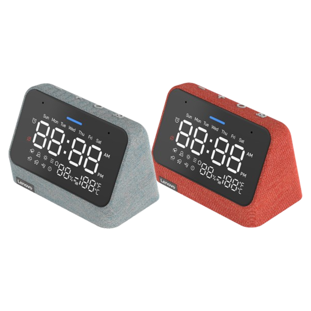 The Lenovo Smart Clock Essential with Alexa is a top contender for the alarm clock, offering voice control and smart features.