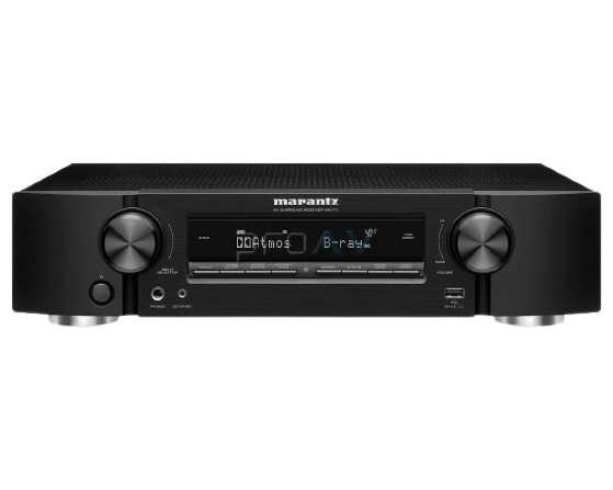 The compact Marantz NR1711 AV Receiver packs a punch with its slim design and robust feature set, making it a favorite receiver for space-conscious setups.