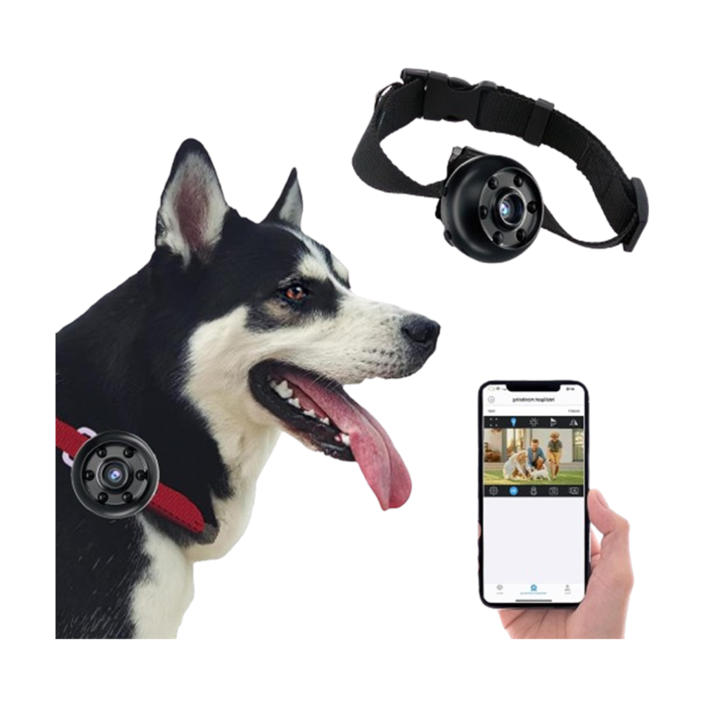 The NERUYINSO Wireless Pet Camera offers a discreet, collar-friendly design for real-time pet monitoring and interaction.