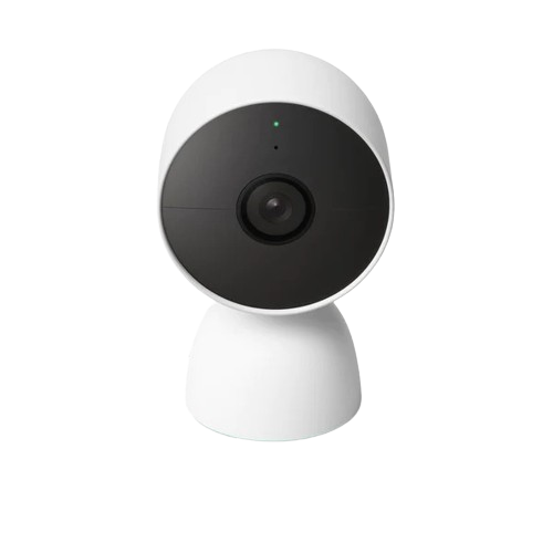 A modern white security camera with a minimalistic design, perfect as a top pick for security cameras for home protection.
